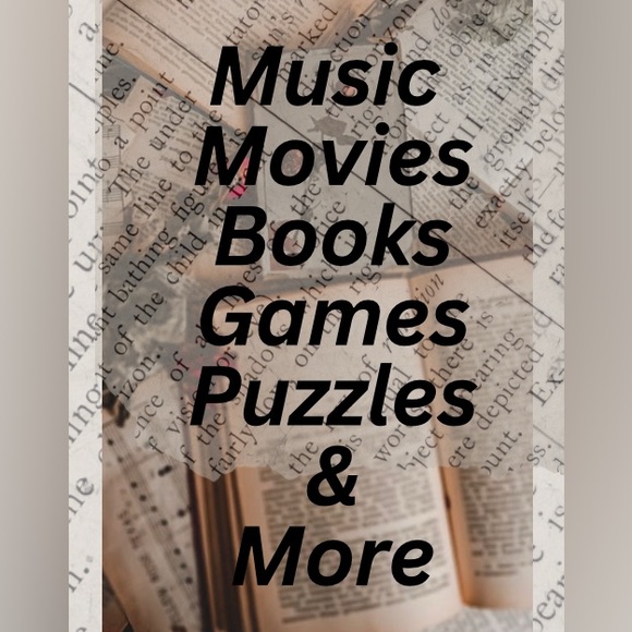 BOOKS•MUSIC•GAMES•PUZZLES•MOVIES‎ - Picture 1 of 1